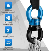 Black Swing Swivel, 30 KN Safest Rotational Device Hanging Accessory – Fun for Kids & Family - 35 KN / Blue - image 2