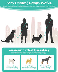 Hands Free Dog Leash, 5.1-8.9ft Crossbody Leash for Dog Walking – Essentials for Dogs - Grey Green - image 3