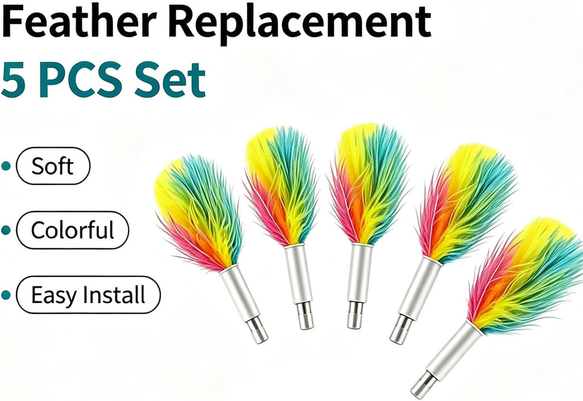 Telescopic Feather Decor Parts - Yellow, Pink, Blue - image 3