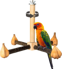 Agape Rotating Parrot Perch with Chew Toy - Seed