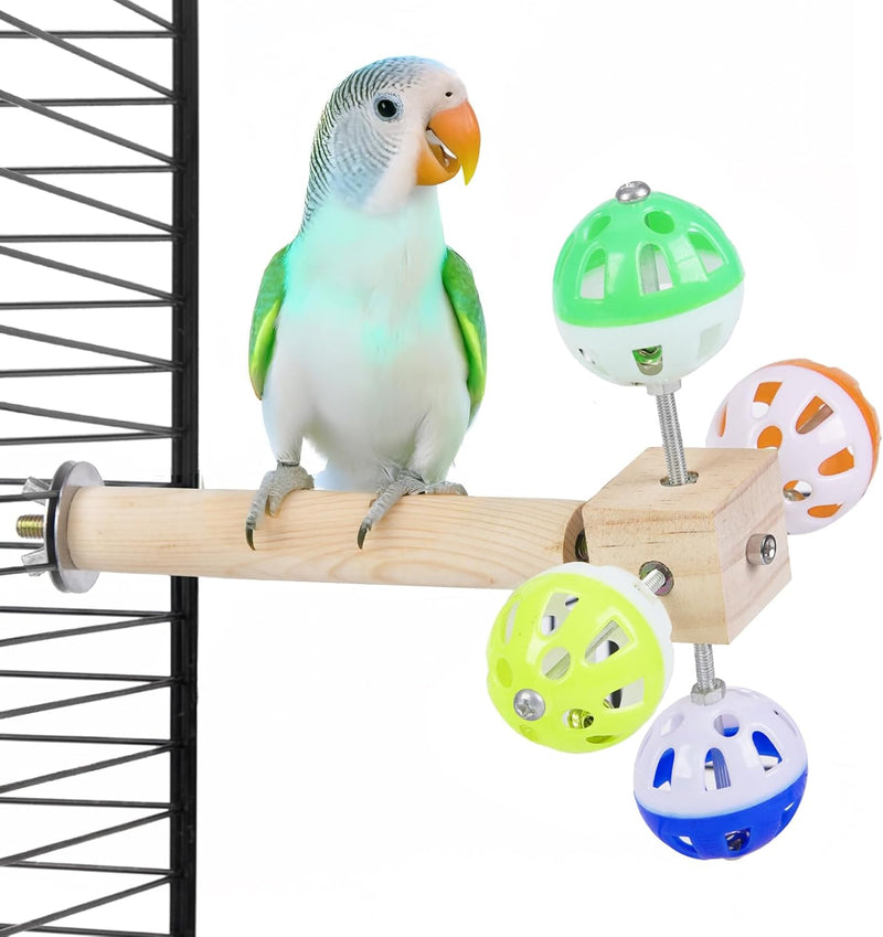 Bird Stand Perch Toy with Rotating Balls