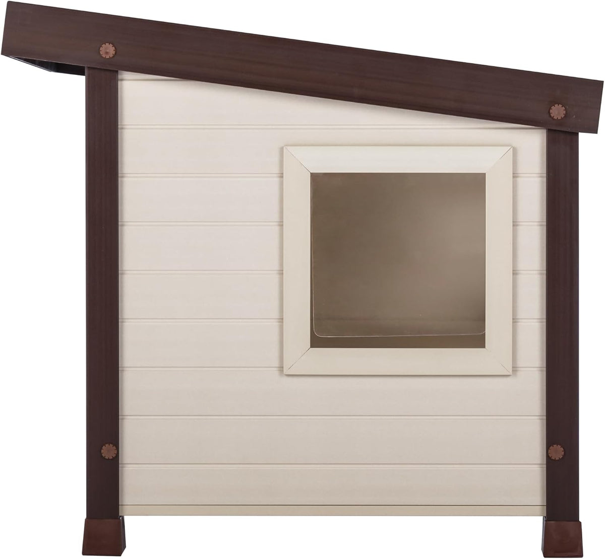 New Age Pet ECOFLEX Albany Outdoor Cat House, Maple/Brown – Essentials for Cats - Tan / Standard - image 3