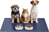 Large Dog Mats for Food and Water - Blue / 32"L x 24"W