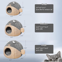Cat Beds for Indoor Cats-Cat Bed Cave - L / Grey - image 2