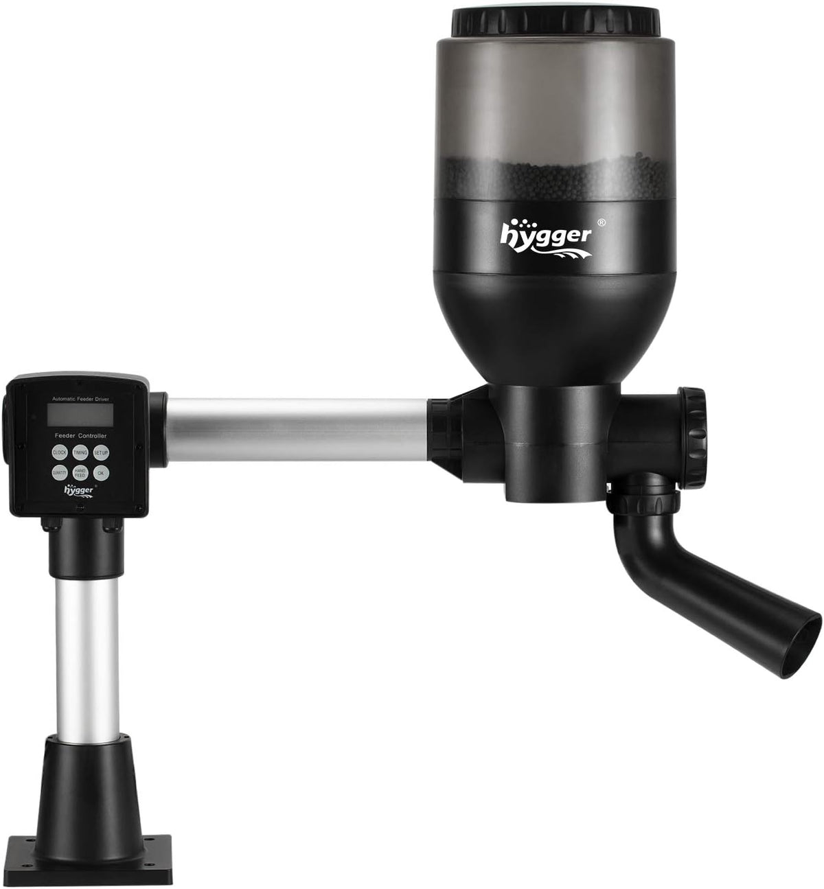 hygger LCD Control Automatic Pond Fish Feeder