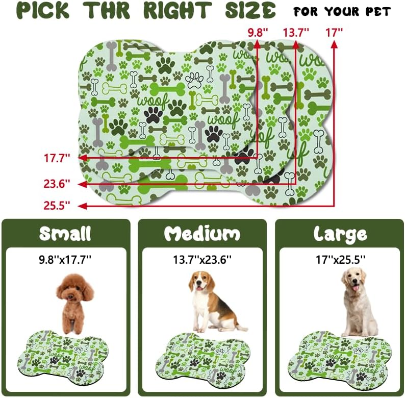 Dog Food Mats for Floors Waterproof - Green / 25.5"L x 17"W - image 4