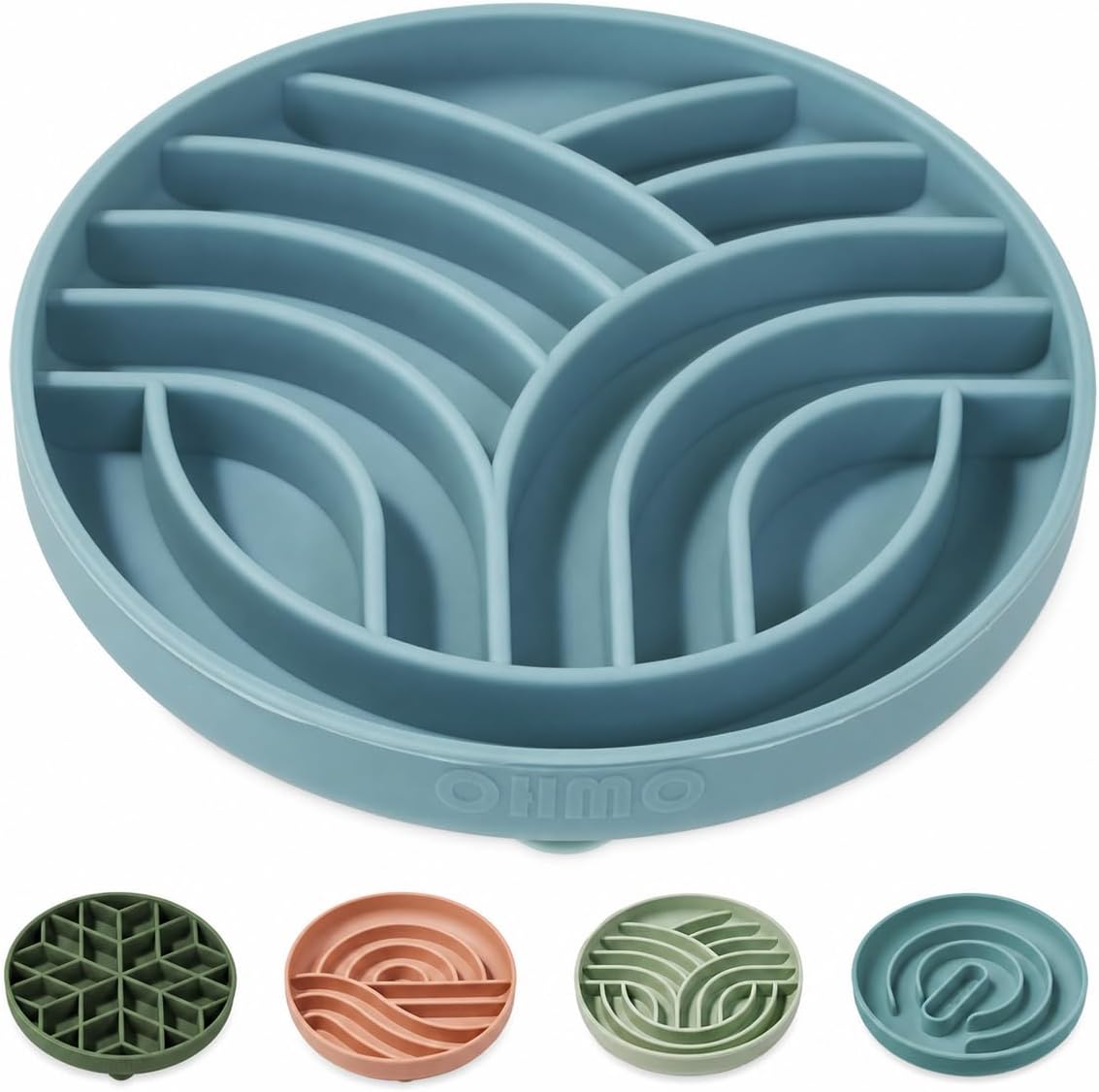 OHMO Slow Feeder Dog Bowl, 5.9" Lick Mat for Dogs, Tree of Life - Light Blue / Tree Life-S (5.9")