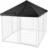 Outdoor Dog Kennel Cover 10'W x 10'L Replacement Covers - Black / 4.5'W x 4.5'L x 1'H