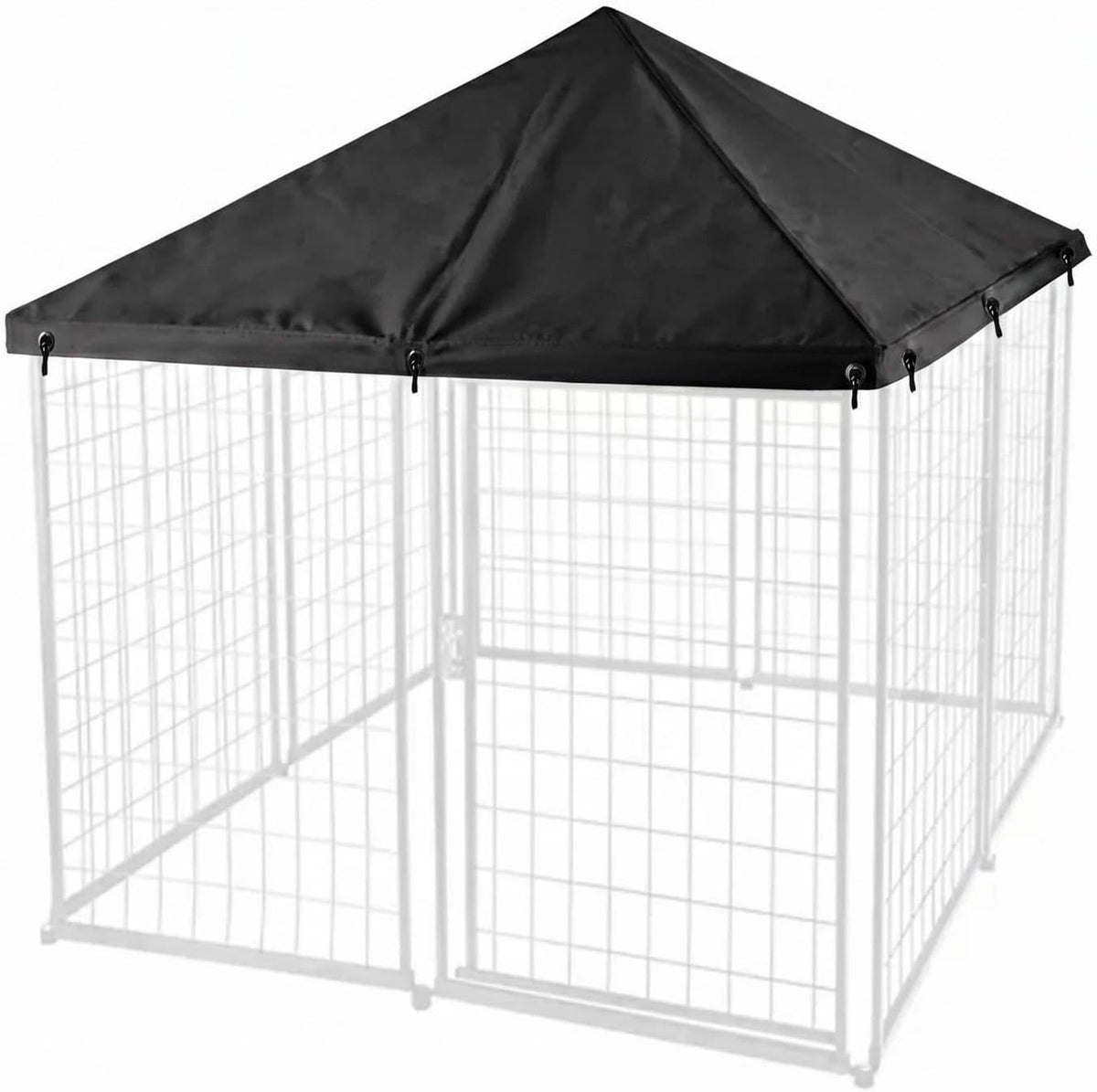 Outdoor Dog Kennel Cover 10'W x 10'L Replacement Covers - Black / 4.5'W x 4.5'L x 1'H