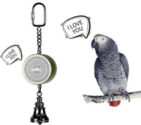 Colorday Bird Toys Parrot Talking Coach & Interactive Voice Bell - Green