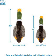 Best Pet Supplies Bunny Buddy Squeaky Plush Dog Toy, Beige - Mallard Duck (Brown) / Small - image 4
