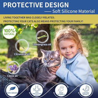 4 Pack Flea Collar for Cats, 32 Months Flea and Tick Prevention for Cats, Waterproof Cat Flea Collar, Natural Cat Flea and Tick Treatment, Adjustable Flea and Tick Collar for Cats Kittens(4 Colors)