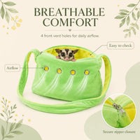 Cat Sling Carrier for Cats and Kittens - Green-Small - image 2