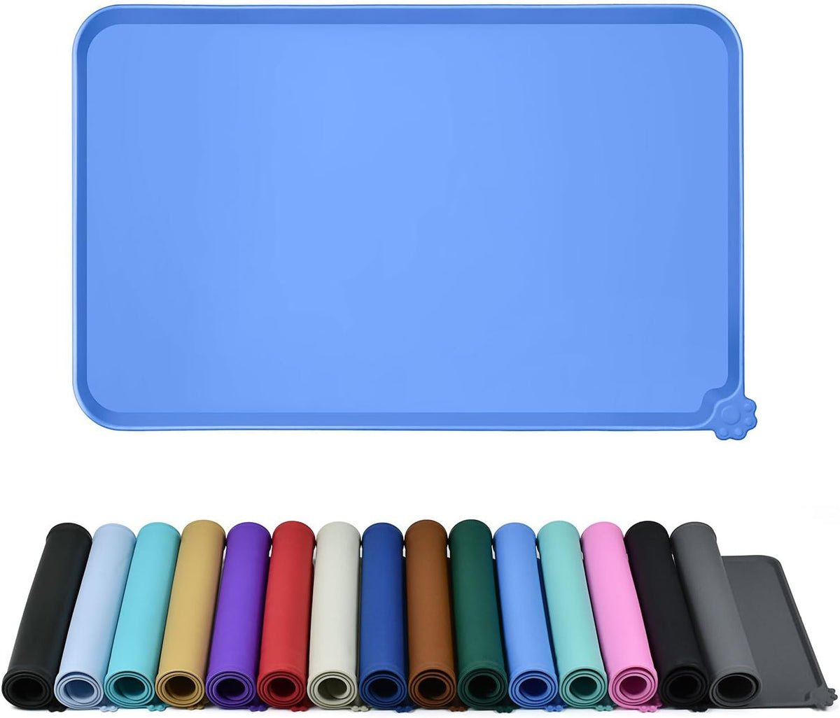 Reopet Silicone Pet Feeding Mat - Blue / 28" x 18"