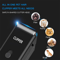 Professional Household Waterproof Low Noise Pet Hair Clippers - Ap005-black - image 4