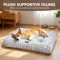 Dog Bed Crate Pad for Small Dogs 24"x18" Coffee – Essentials for Dogs - Medium 30"x20" / White - image 3