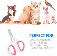 Pet Nail Clippers, Cat & Kitten Claw Nail Clipper Safe Sharp Trimmer – Essentials for Cats - Pink - image 4