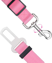 Elisel Elisel 2 Packs Adjustable Length Pet Dog Cat car seat Belt Pet - Pink - image 3