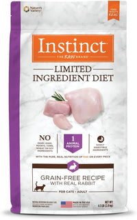 Instinct Limited Ingredient Diet, Natural Dry Cat Food, Grain Free Recipe - Real Rabbit, 4.5 lb. Bag