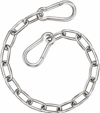 2 Pack Hanging Swing Chain with 4 Carabiners 25in, Swing Chairs - Silver / 25in×1pcs