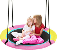 40 Inch Saucer Tree Swing for Kids Round Disc Circle Swingsets - 40inch | Pink