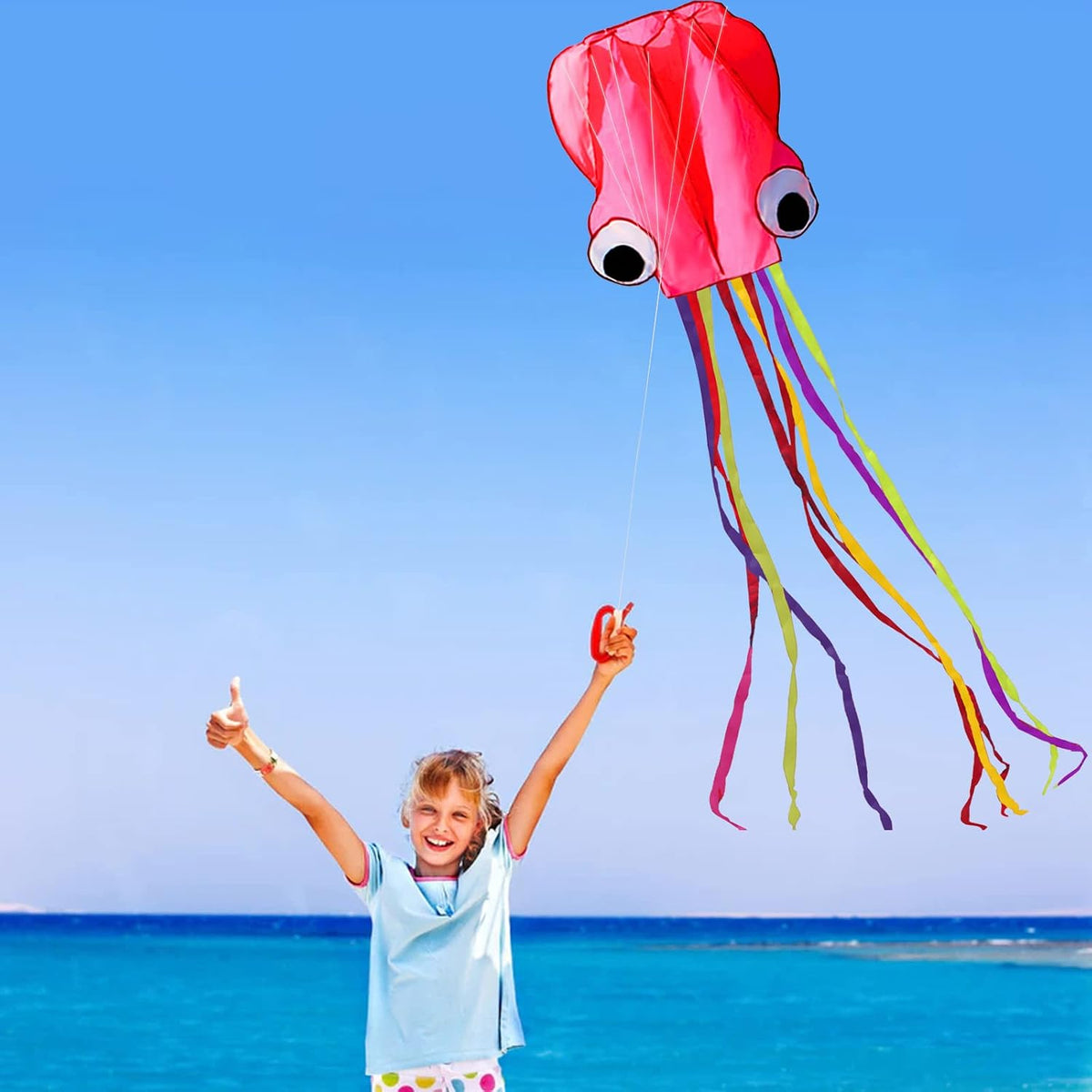 Hengda Kite Soft Octopus Kite Series - 1 / Pink - image 4