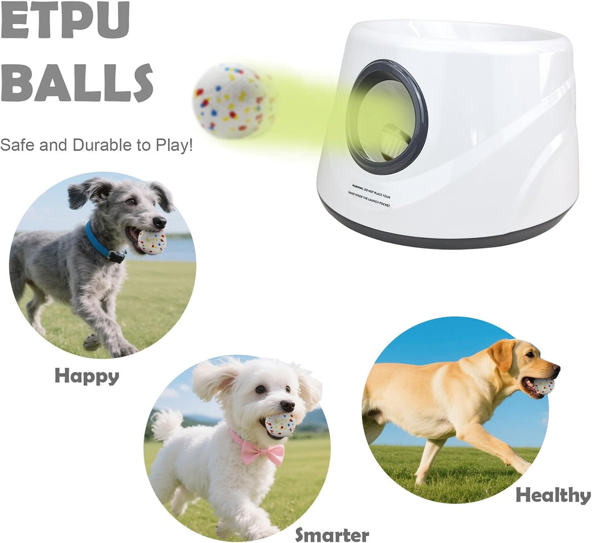 MEKAPLE Automatic Dog Ball Launcher - Silver Grey - image 2