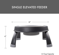Dexas Pets Elevated Pet Feeder, 4 Cup Capacity - Small/1.5 Cup Capacity / Light Gray - image 2