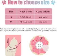 Cat Cone Collar Soft, Adjustable Cat Recovery Collar to Stop Licking After Surgery Protective E Collar for Cats Small Dogs, Dounut M