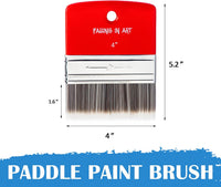 Falling in Art large 8 inch flat paddle paint brush with stainless steel ferrule - view 26