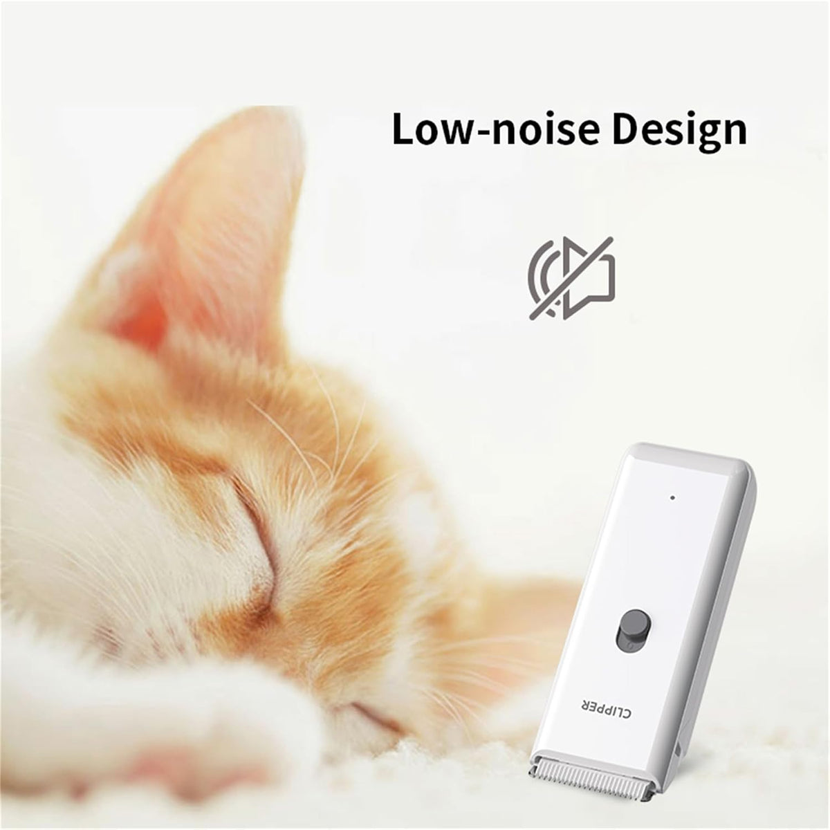 Professional Household Waterproof Low Noise Pet Hair Clippers - Ap005-white - image 4