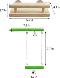 Bird Perches for Conure Stand Natural Wood Platform Bird Nail - Pattern 2 - image 2