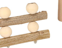 Tnfeeon Hamster with Climbing Ladder, Guinea Pig Toys Chinchilla Perch Cage Accessories Toy Wooden Play Gym Stand for Hamsters Squirrel Guinea Pig