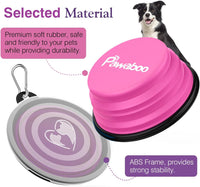 Pawaboo Collapsible Travel Dog Bowls 2 Pack with Lids&Carabiners - 450ml(Pack of 2) / Pink + Purple - image 4