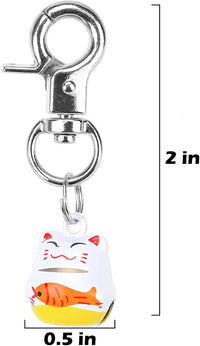 Cat Bell 2 Pack, Pet Collar Bells for Cats and Dogs - Lucky Cat / Small - image 4