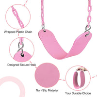 Pink Swing Seat, Heavy Duty Chain Plastic Coated - Light Pink - image 3
