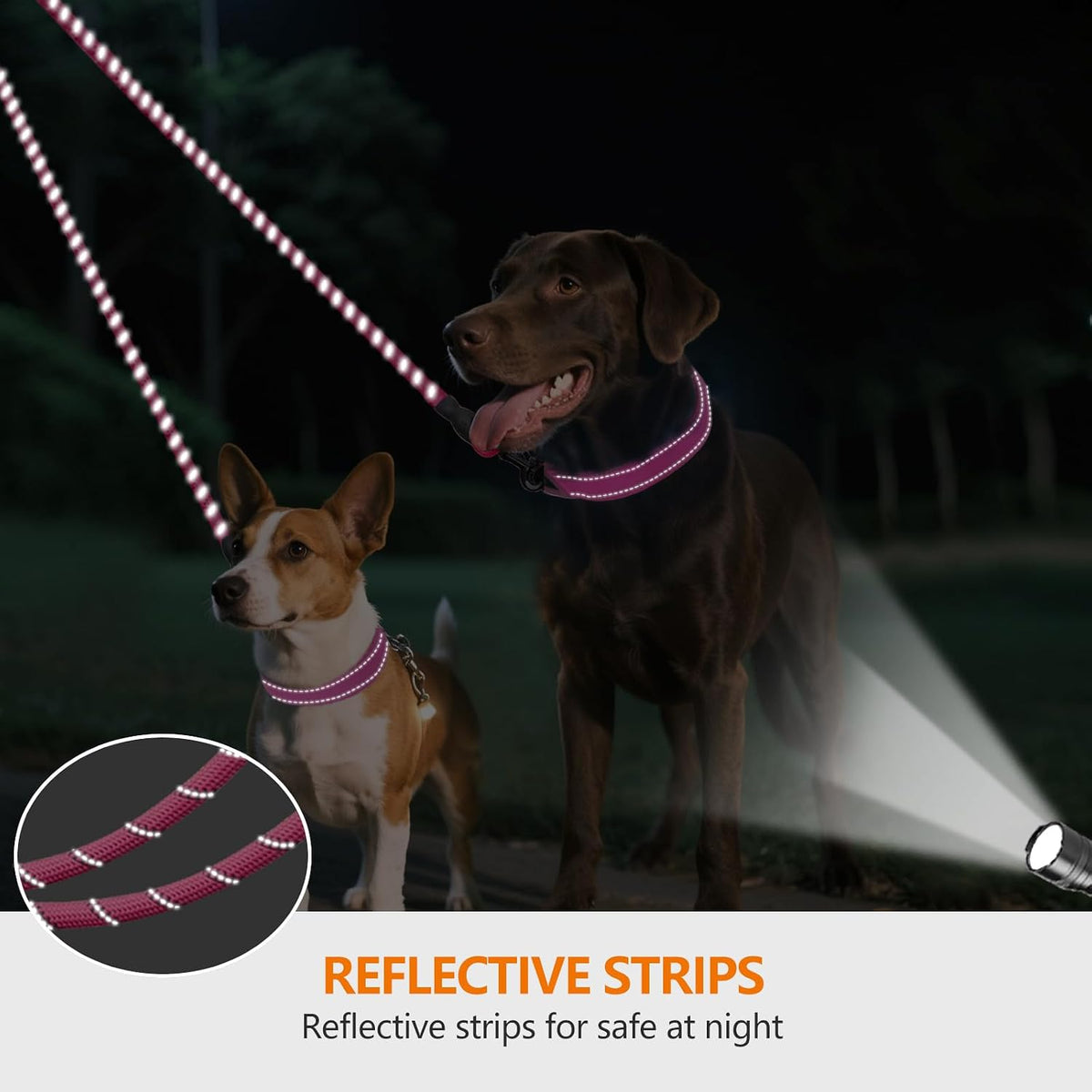Taglory Double Dog Leash Coupler for Two Dogs - 30 Inch (Pack of 1) / Pink - image 4