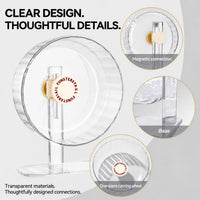 Super Silent Hamster Wheel 10.2 Inch, Magnetic Running Wheel - Cream White / Small(8.7 inch) - image 3