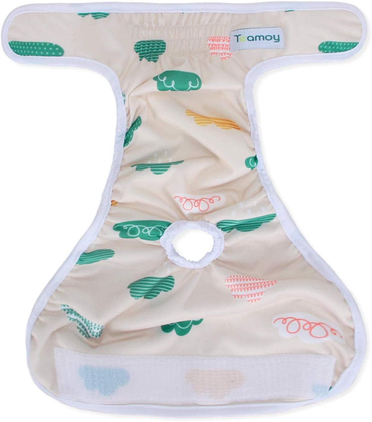 Teamoy Female Dog Diapers, Washable Doggie Period Diaper - L2 (Pack of 4) / Flamingo+ Cloud+ Green+ Pink (4pcs) - image 2