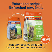 Feline Natural High Protein Dry Cat Food, Freeze-Dried Diet with 98% Meat, Organs & Seafood, No Peas, Grains, or Artificial Additives, Made in New Zealand, Chicken & Lamb, 11oz