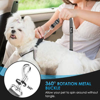 SlowTon Dog Seat Belt for Car - D.Grey / Medium/Large (Headrest + Clip) - image 4