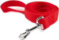 Nylon Dog Training Leash, Traction Rope - 3/4'' x 6 FT / Red
