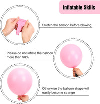 RUBFAC White Balloons Different Sizes 135pcs for Birthday Arch – Fun for Kids & Family - Pastel Pink - image 3