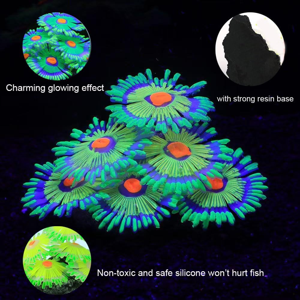 ZtohPyo Glow Fish Tank Decorations - Green - image 4
