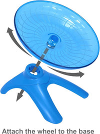 Hamster Wheel Hamster Flying Saucer Silent Exercise Wheel Running Wheel for Dwarf Hamsters Gerbil Mice Small Animals (Blue)