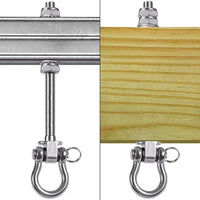 SELEWARE Heavy Duty Swing Hanger - U (9 inch, 6 Pack Silver) - image 4