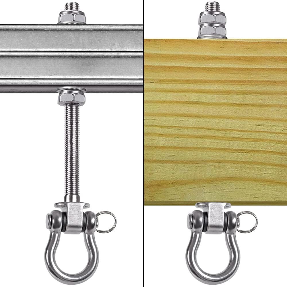 SELEWARE Heavy Duty Swing Hanger - U (9 inch, 6 Pack Silver) - image 4
