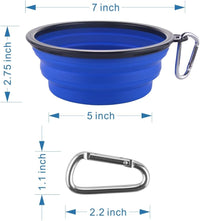 Large Collapsible Dog Bowls - Large,34oz / 34oz-Blue&Red - image 3