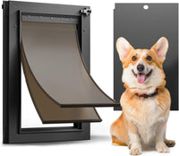 All Aluminum Dog Door for Exterior Door, Large Doggy Door - Medium