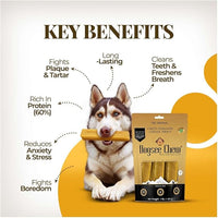 Dogsee Original Yak Cheese Himalayan Dog Chews 1lb (Medium - 6 Bars) | 100% All Natural | Dog Treats Medium Breed | Dog Chews Long Lasting for Aggressive Chewers | High Protein | Dental Sticks